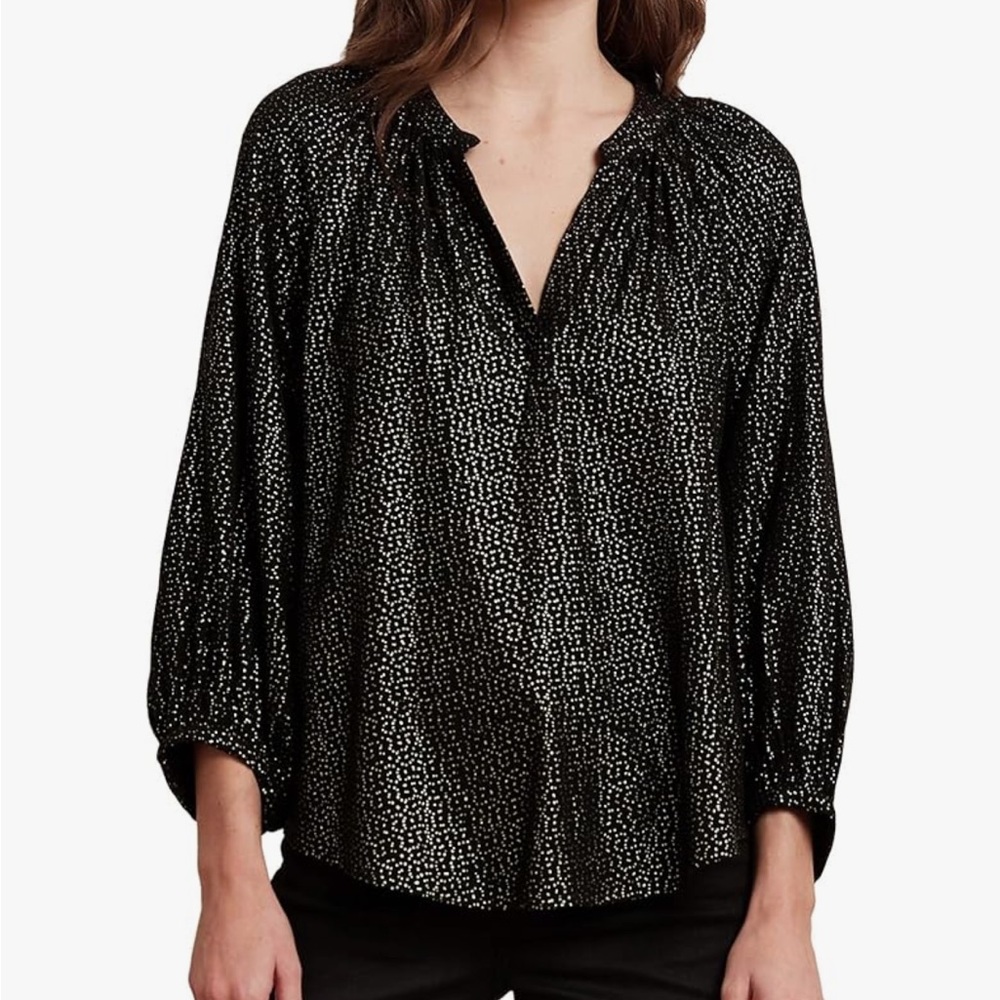 Velvet by Graham & Spencer Women's Shirley Rayon Foil Blouse